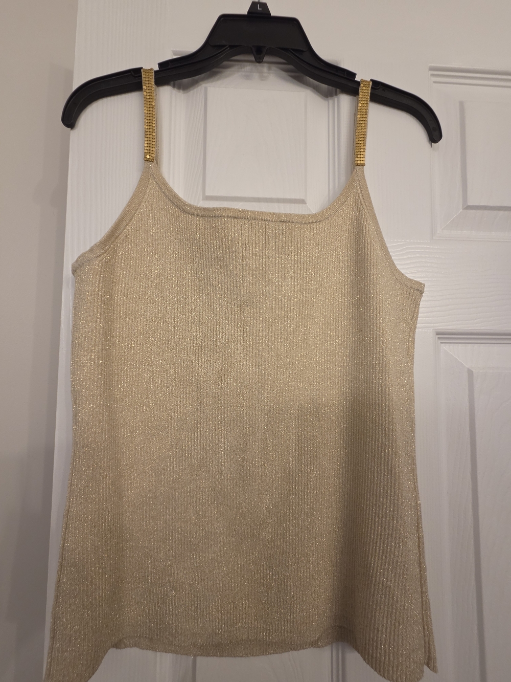 Gold Metallic Chain-Strap Camisole